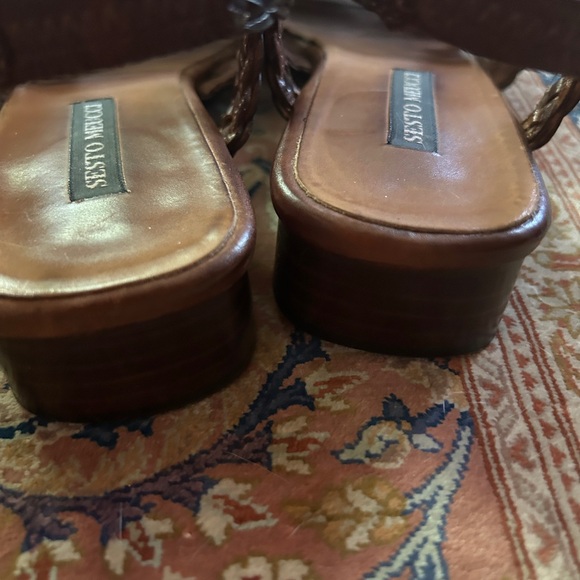 EUC Vintage 90’s Sesto Meucci Brown Woven Women's Sandals size 8.5 - Picture 6 of 9